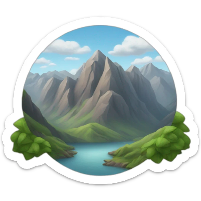 Mountains sticker