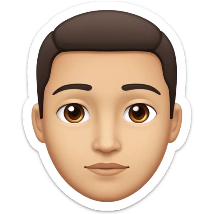 Straight face hispanic sticker