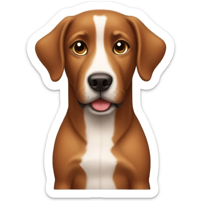 Brown dog sticker