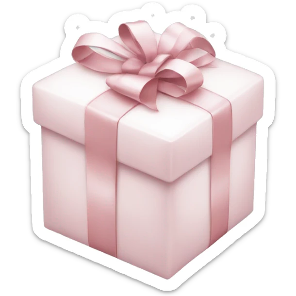 Light pink Christmas gifts under a white Christmas tree  sticker