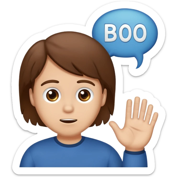 A man with brown hair with a speech bubble that says “you do you boo boo” sticker