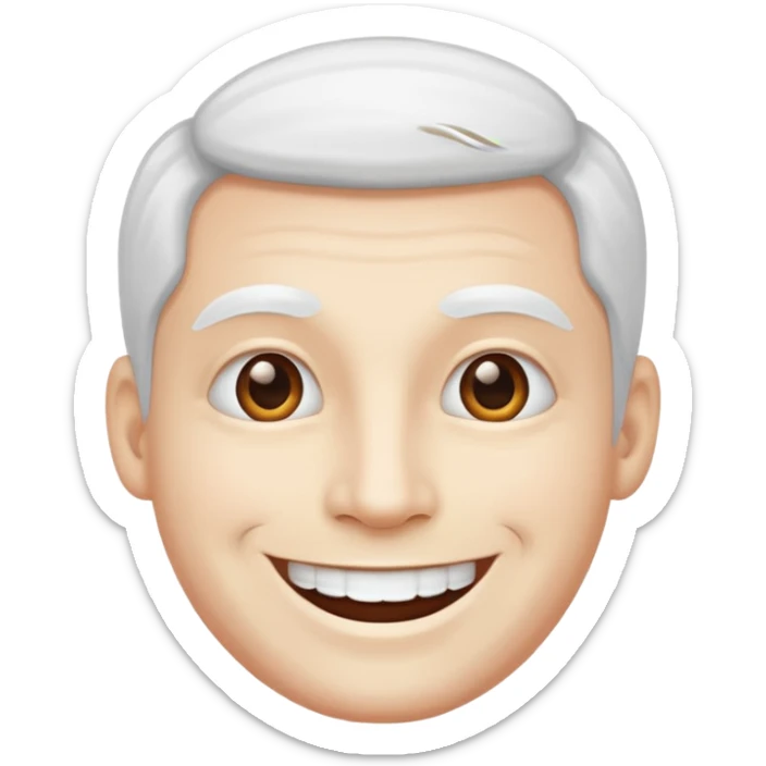 un hombre color piel blanco sticker