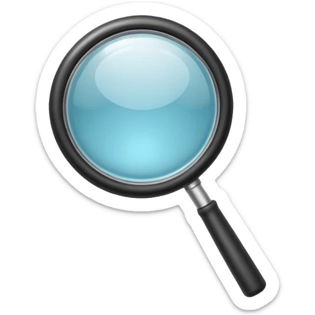 magnifying glass sticker