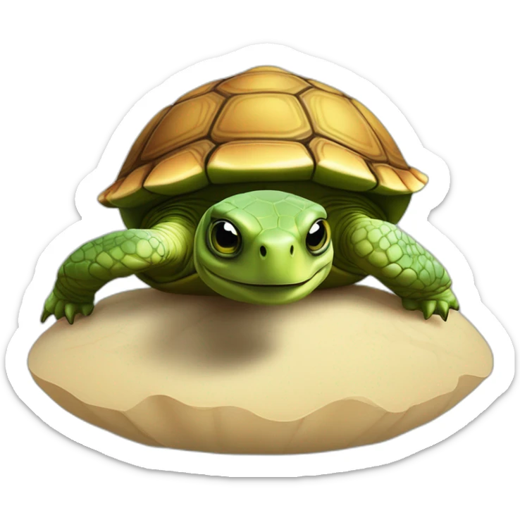 Éric zemur sur une tortue avec des yeux qui lance des lazer sticker