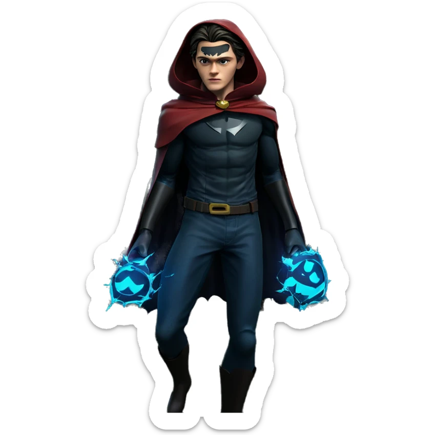 hero in tattered cape sticker