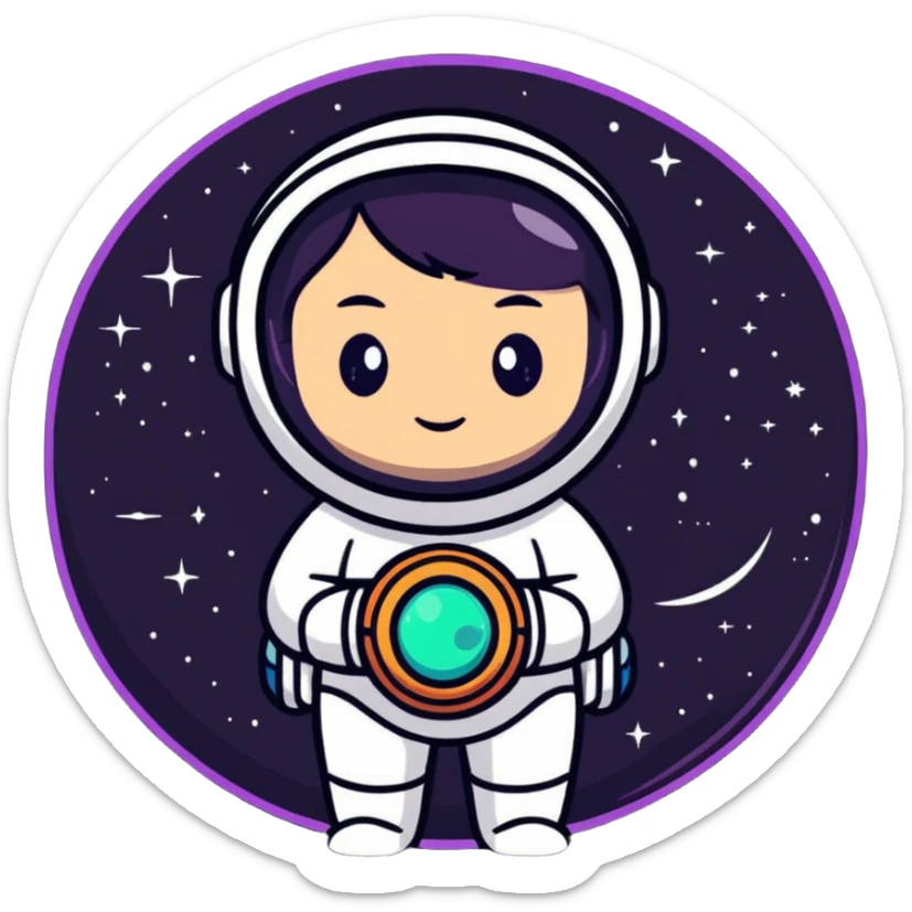 fullbody universe goddess Sophia with intricate details, cosmic goddess with starry elements, highly detailed celestial being with glowing features sticker