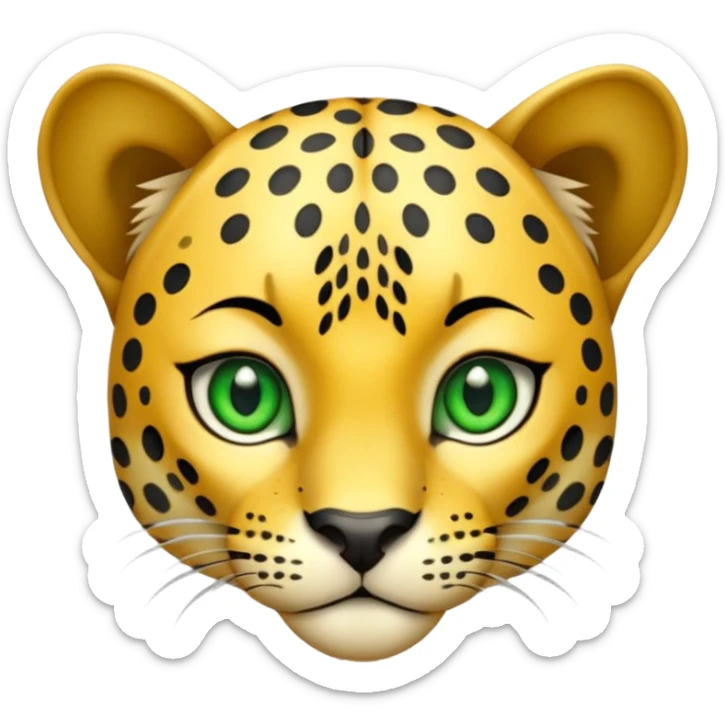 A high-resolution photo-realistic digital illustration of a young jaguar, chest upward A high-resolution, photo-realistic digital illustration of a majestic young jaguar sticker