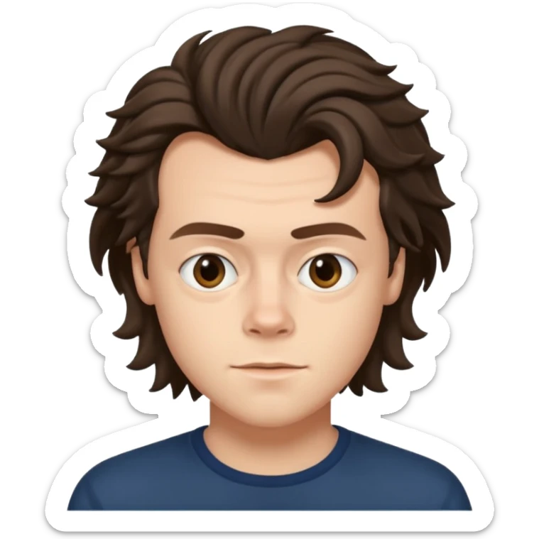 une joli personne qui ressemble a harry styles, avec beaucoup de details sticker