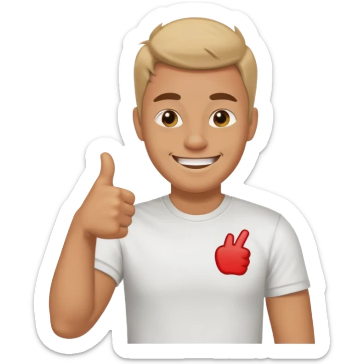 Buat gambar those bad tings guy dari sml yg sedang senang dan berikan jempol sticker