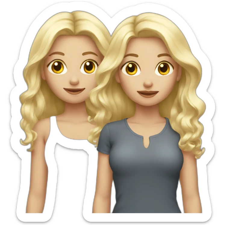 3 blonde girls sticker