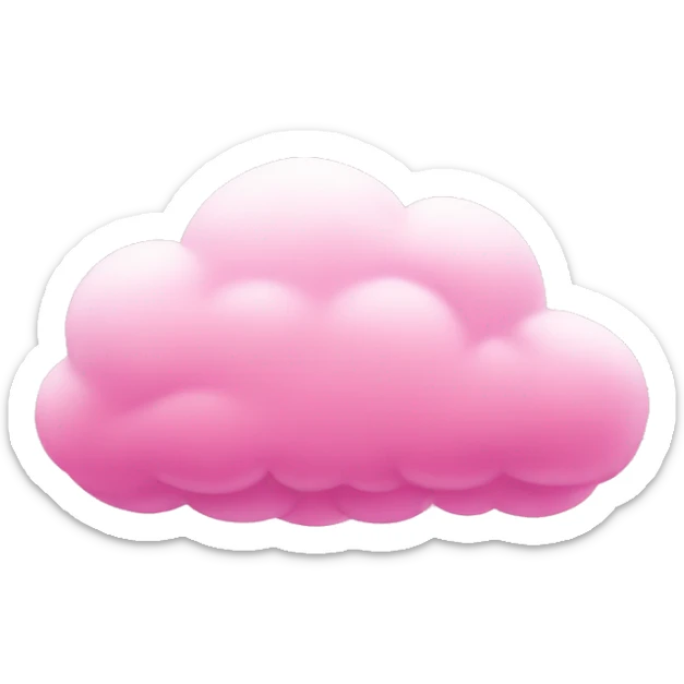 Pink cloud sticker