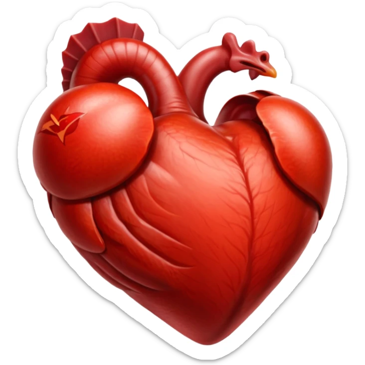 turkey heart sticker