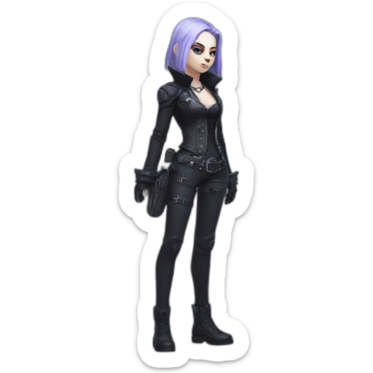 goth brigitta,overwatch,full body sticker