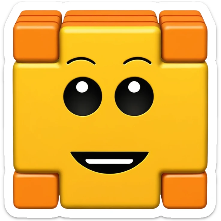 Numberblock 32 is a character made out of 32 blocks in a rectangle and 30 are yellow 2 are orange sticker