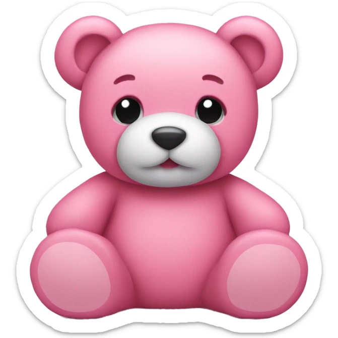 Pink teddy bear sticker