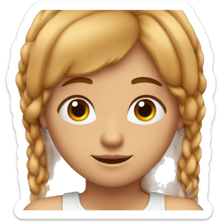 Crea un avatar de medio cuerpo de un pelirrojo con ojos grandes y de color marrón rron, cara fina, pelo corto. sticker