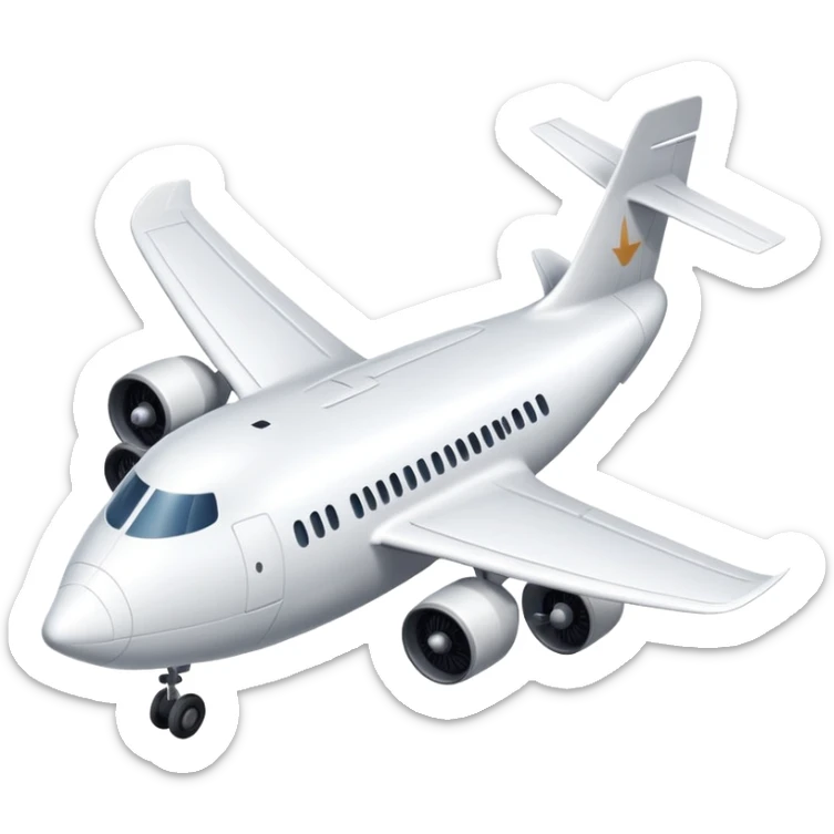 A goose-shaped airplane with wings like a goose but the body of an aircraft sticker