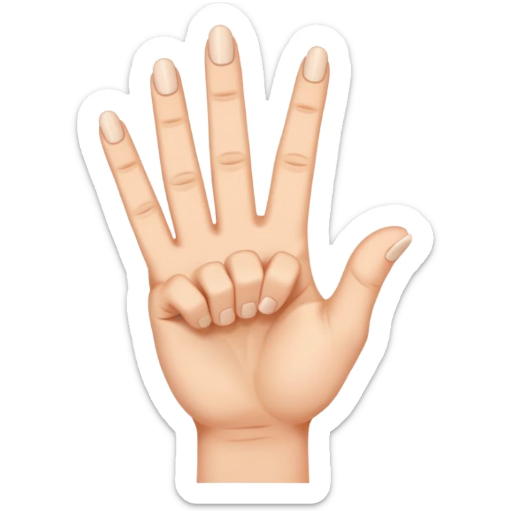 Triple middle fingers sticker