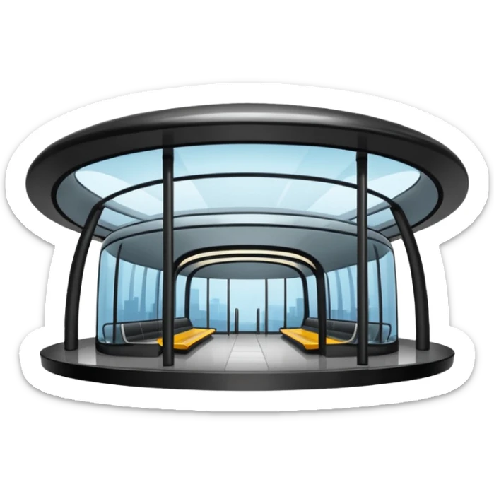haz un emoji del oculus estacion de autobus  en new york mas realista y mejor sticker