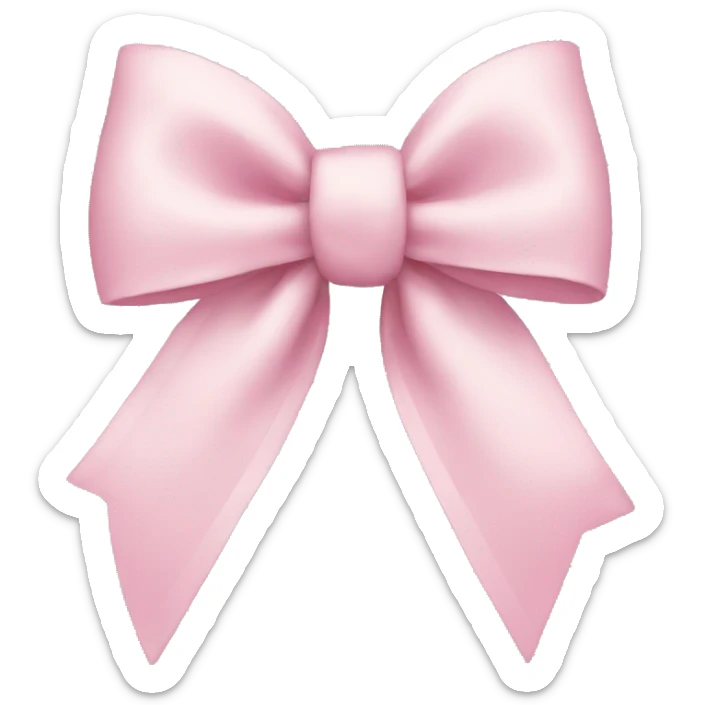 Light pink bow sticker