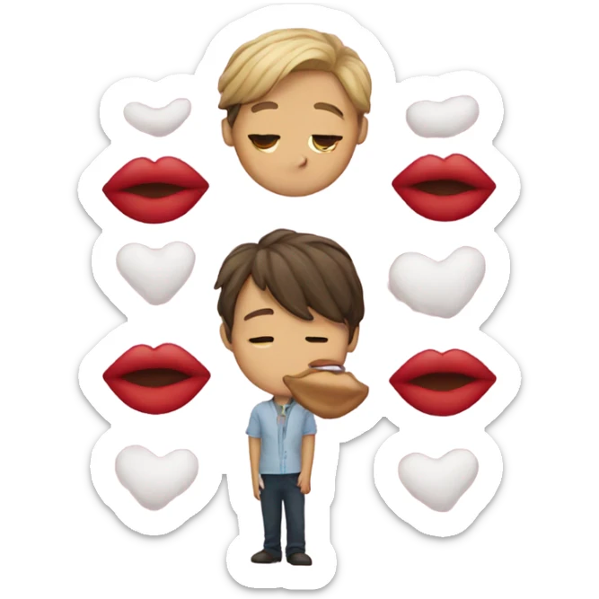kisses sticker