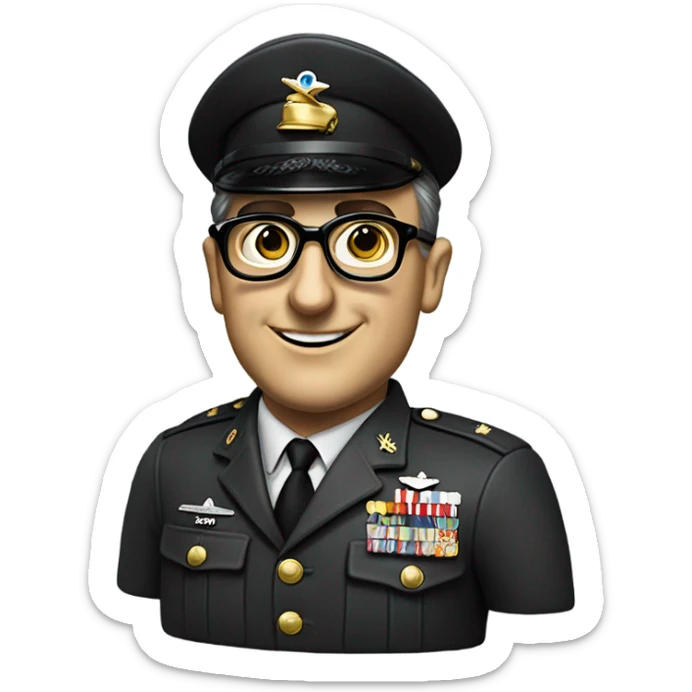 emoji of peter sellers character in Dr. strangelove sticker