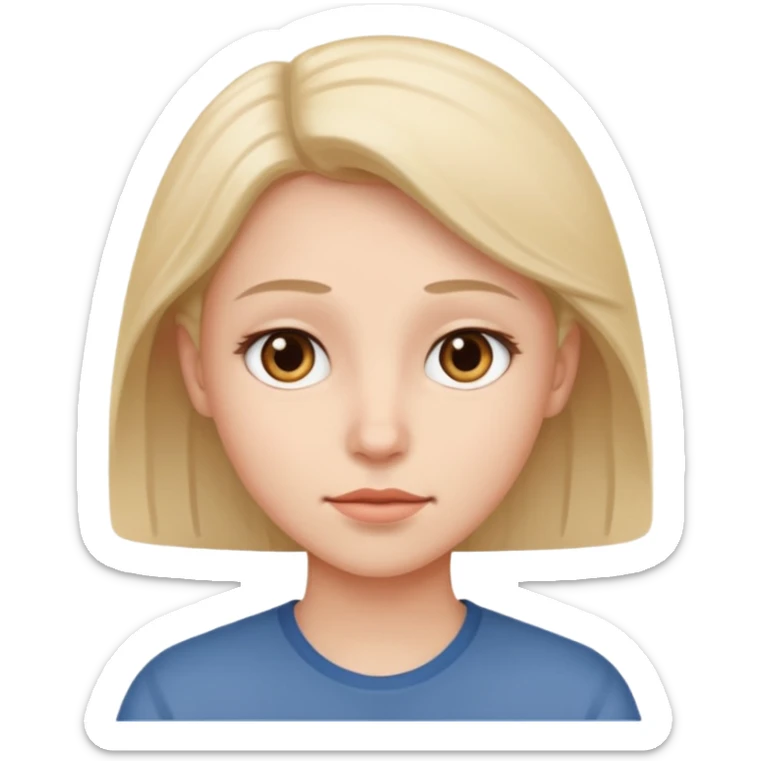 Neutral emoji like you lips are curled into your mouth n your just lookin sticker