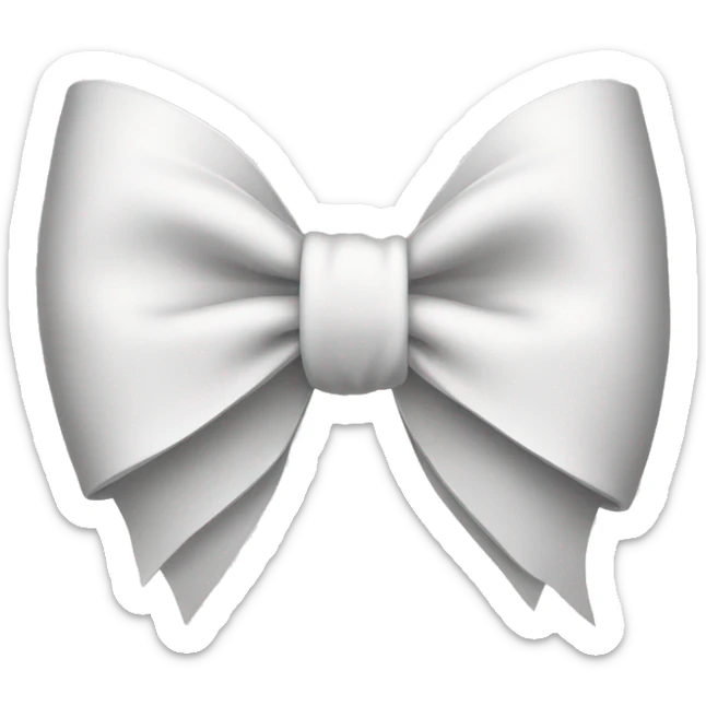 white bow sticker