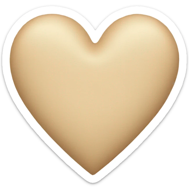Beige heart  sticker