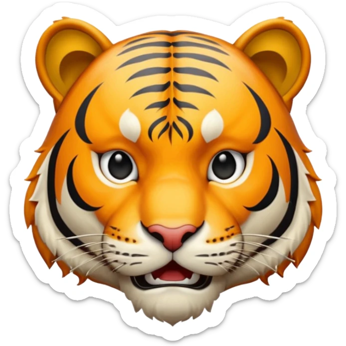 Tigre adulto feroz con la cara mas real no de caricatiraen la cima  sticker