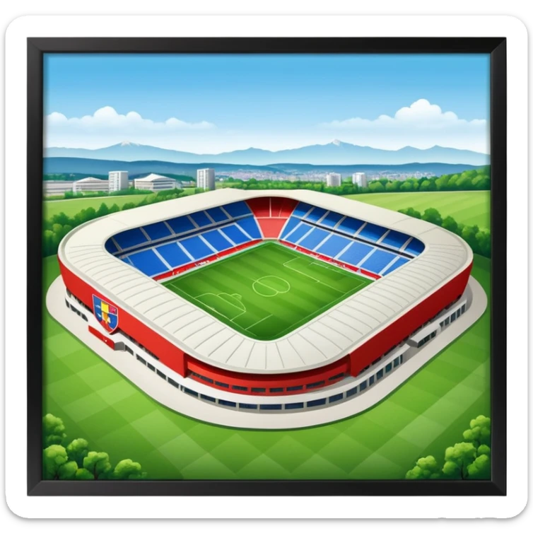 soccer stadium of fc basel in switzerland sticker