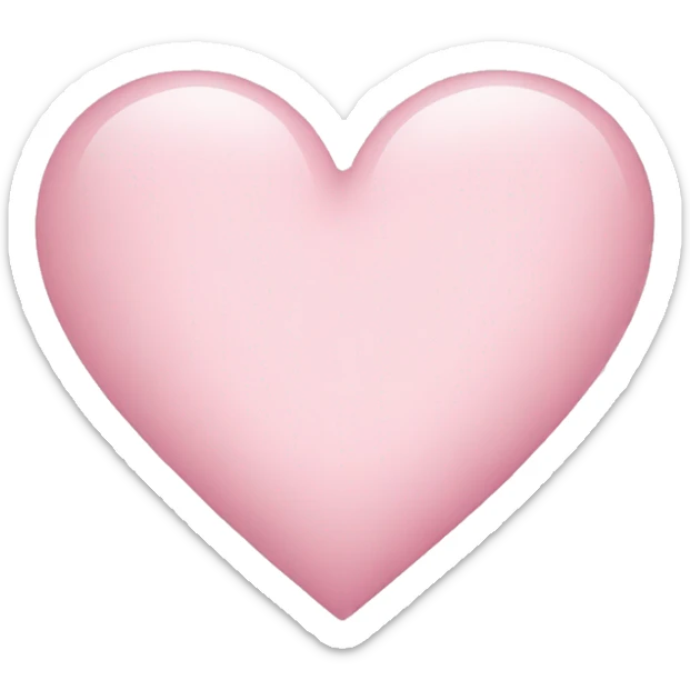 light pink heart sticker