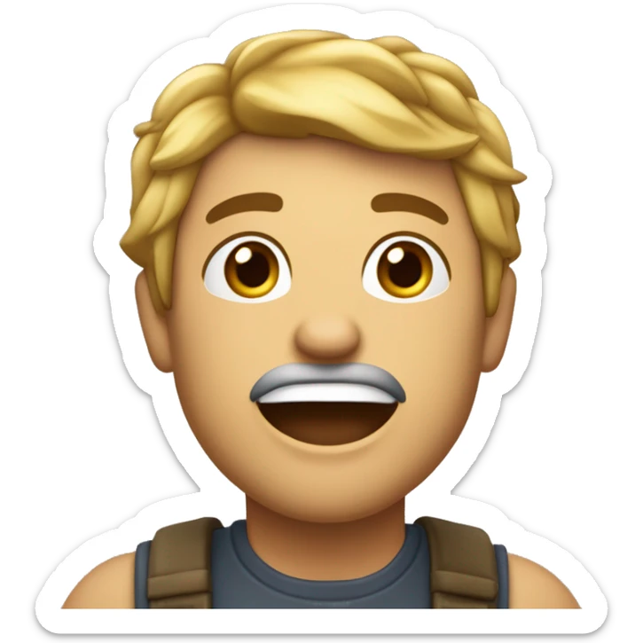 Crie um emote baseado no personagem fornecido, garantindo que ele se pareça o máximo possível com o modelo. O emote deve expressar muita felicidade sticker