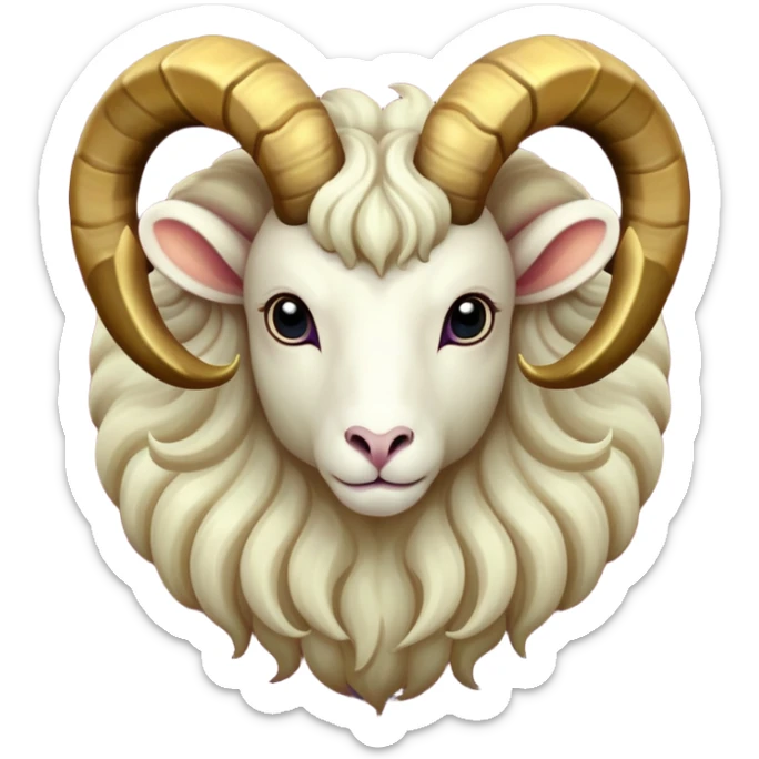 "A digital illustration of the Aries zodiac sign, a majestic ram with glowing horns, incorporating the color #00d9ff prominently in its design, celestial background, mystical and cosmic atmosphere" sticker