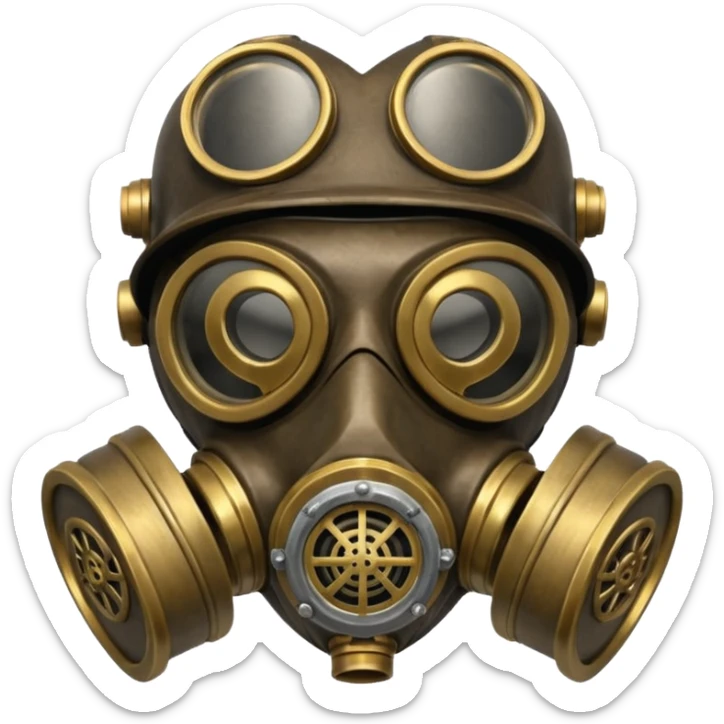 Death Korps Of Krieg Gas Mask Heart Steampunk Clone Army style love heart sticker