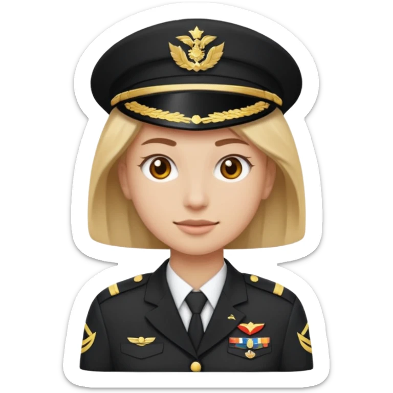 emoji wearing ACU on right half of body with AGSU on the left side of body sticker