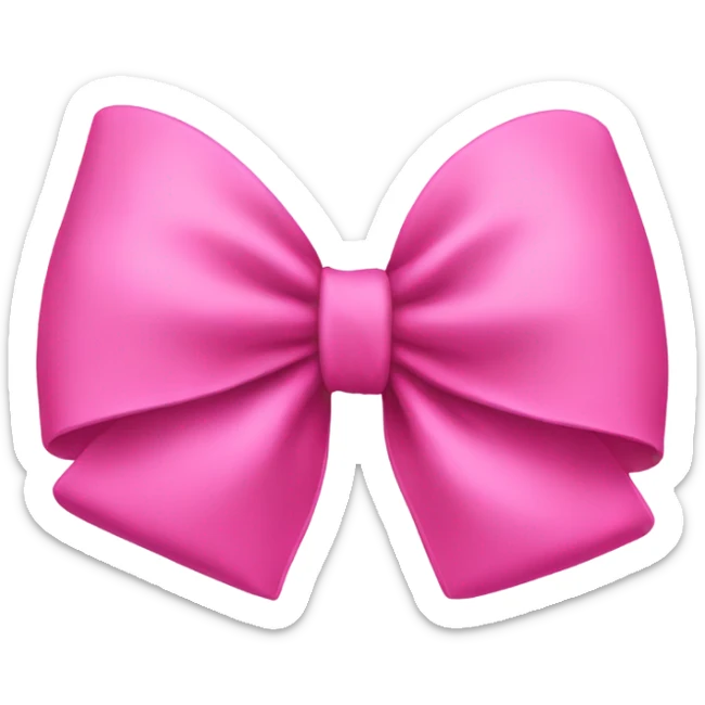 Pink bow sticker