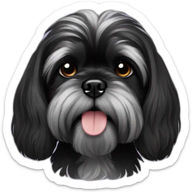 black shih tzu sticker