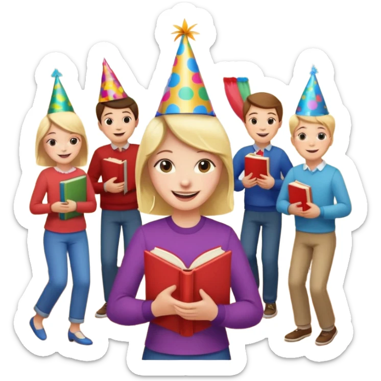 I love working with kids. I'm a teacher.  I love reading books.  I love spending time with my family. I love to dance. sticker