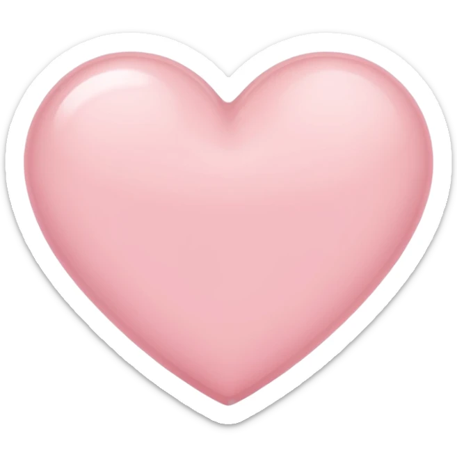pale pink heart sticker