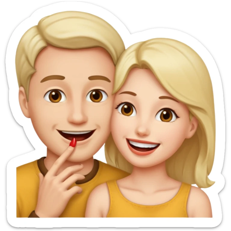 Woman giving male oral sex sticker