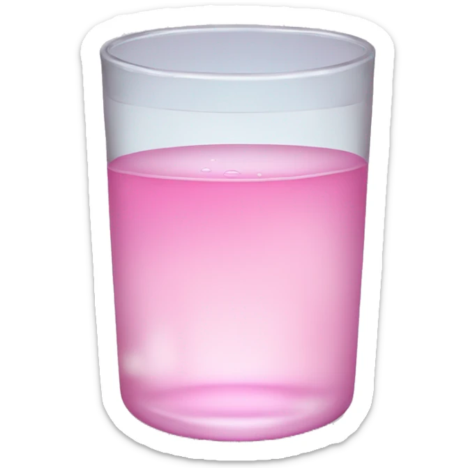 Pink glass of water sticker