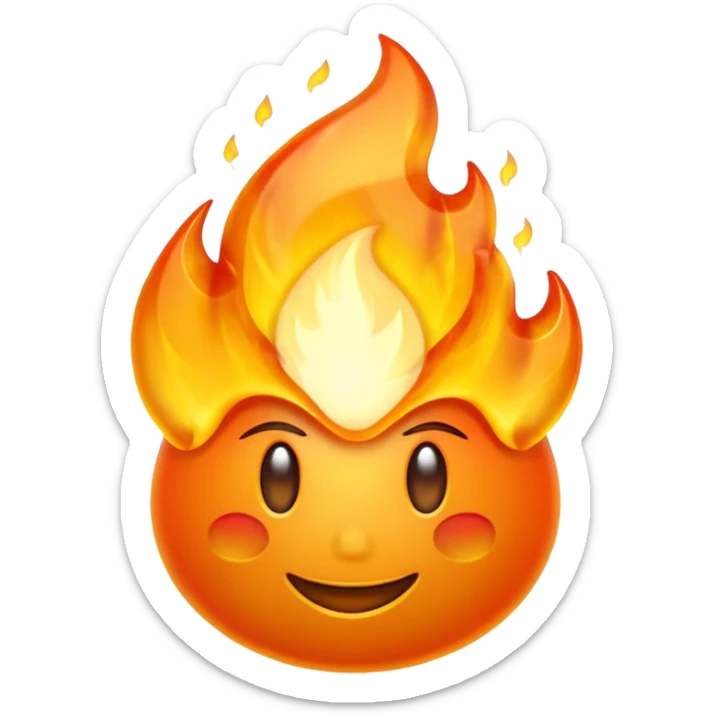 Streak / On Fire Emoji

Glossy 3D emoji of a flaming icon or bullet, glowing orange flames, gold reflections. sticker