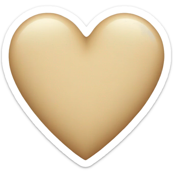 Beige Heart  sticker