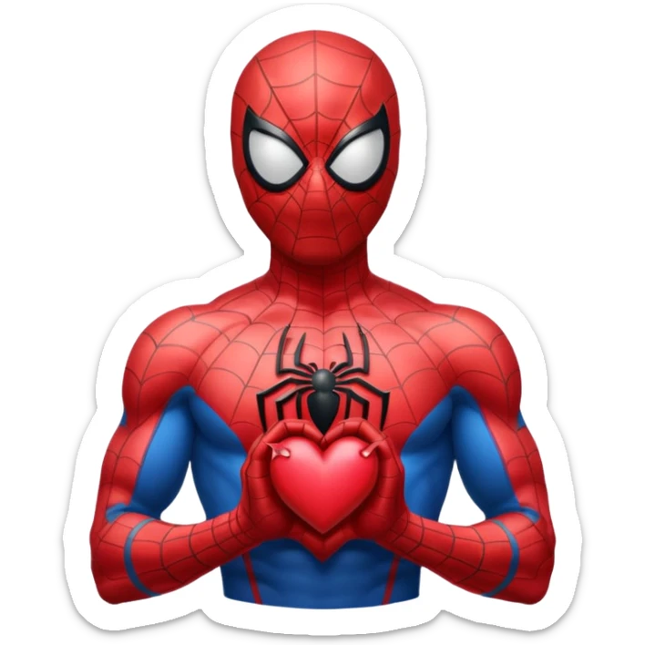 Spiderman con corazón  sticker