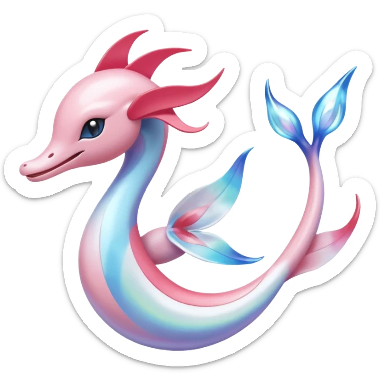 Primarina-Cresselia-Milotic-Amaura-Pokémon-Fakémon-fusion, full body sticker