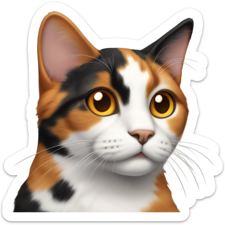 Calico cat sticker