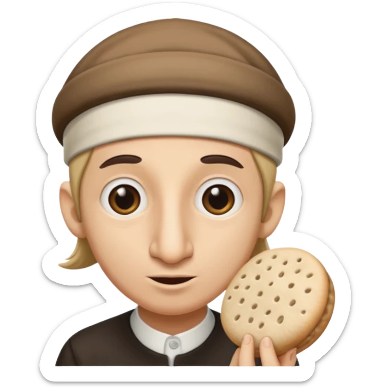 jewish emoji, sterotypical jew, long hair, greedy, long nose, jewish hat sticker