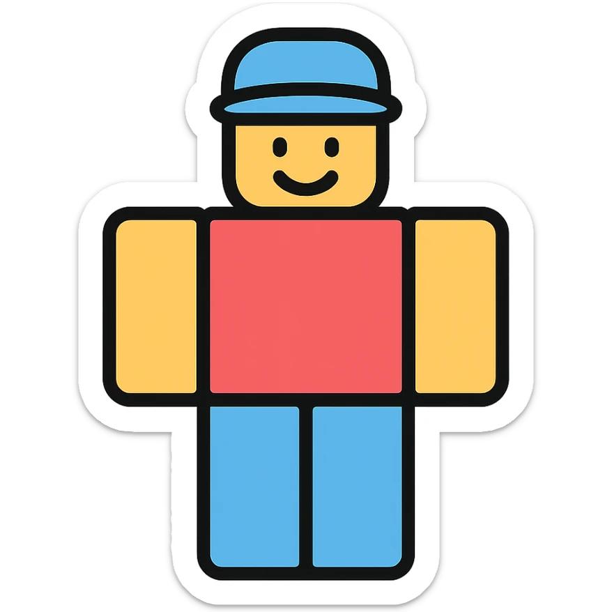 color outline icon of a Roblox person sticker