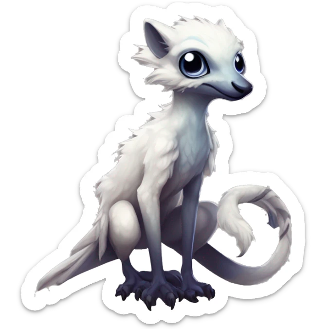  Cute Edgy Realistic Rare Fantasy eldritch Slim Vernid-Trico-Melprin-Lombax-species by LiLaiRa, by Falvie, full body sticker